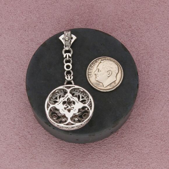 ⚡️reserved⚡️ judith ripka sterling silver diamonique cz enhancer pendant - Picture 3 of 3